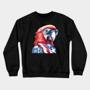 American Patriotic Parrot | 4th of July | Independence Day | Memorial Day Crewneck Sweatshirt